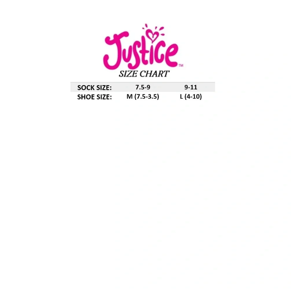 Justice, Girls No-Show Socks, 6-Pack, Sizes M Shoe Size 10.5-4